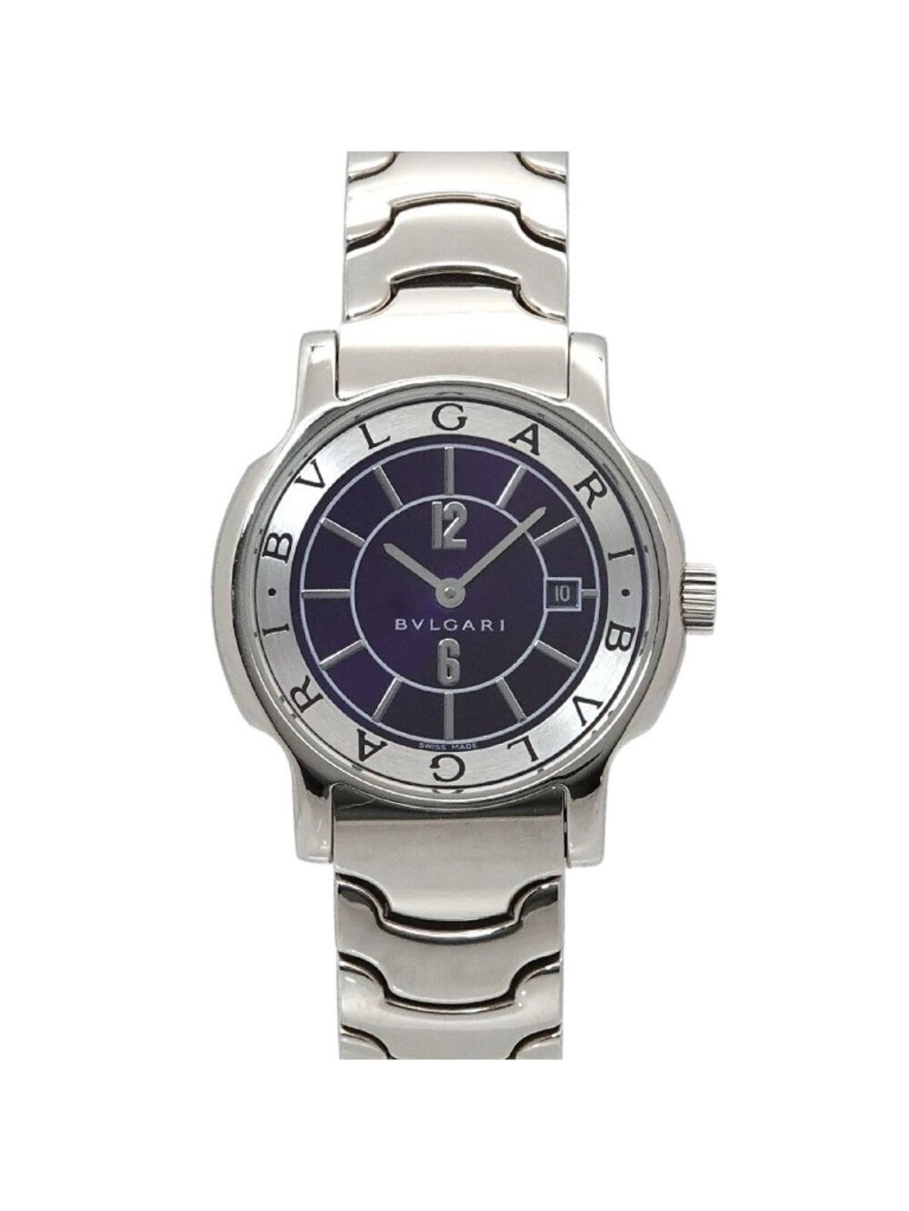 Bvlgari Solotempo Watch Date Black Quartz Solo Tempo